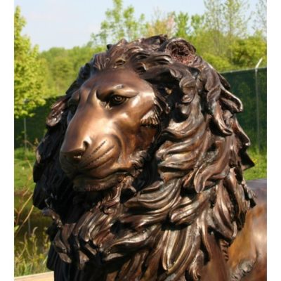 Umelecké Sochy Bronzový pár vznešených levov  