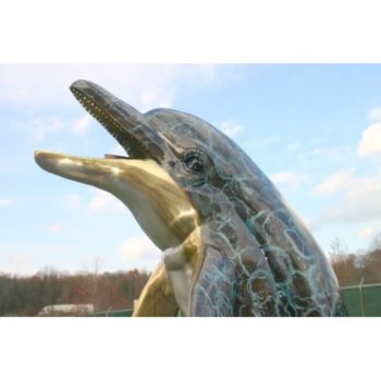 Umelecké Sochy Delfín na vlne (špeciálna patina)  