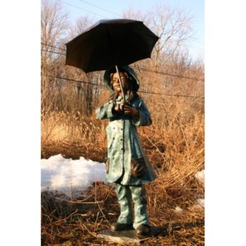 Umelecké Sochy Dievča pod dáždnikom  