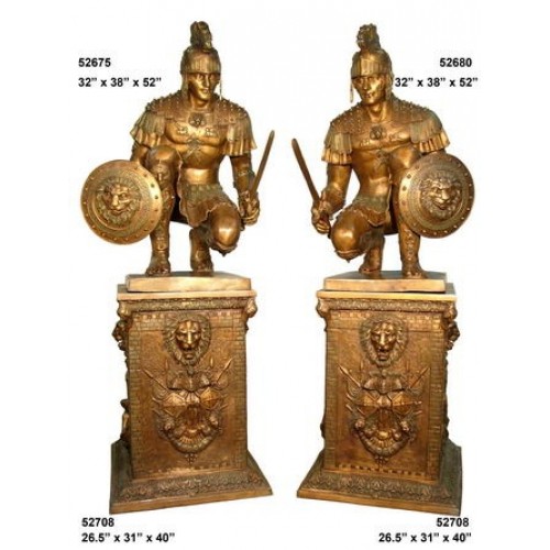 Dvaja rímsky vojaci - bronzová socha