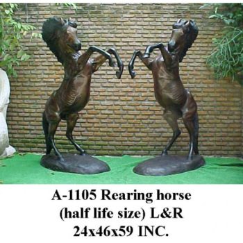 Umelecké Sochy Vzpínajúci sa pár koňov (polovičná veľkosť)  