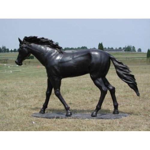 Bežiaci kovbojský kôň - bronzová socha