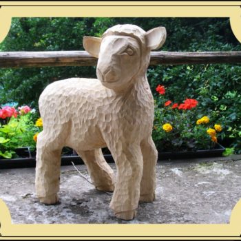 Umelecké Sochy Drevená ovečka  