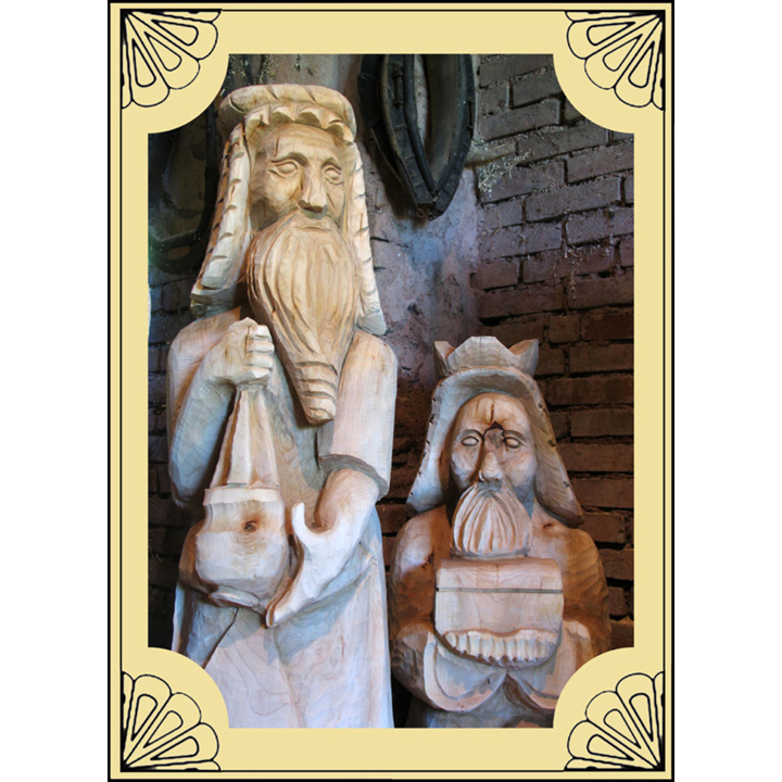 Baltazár a Melichar - socha z dreva