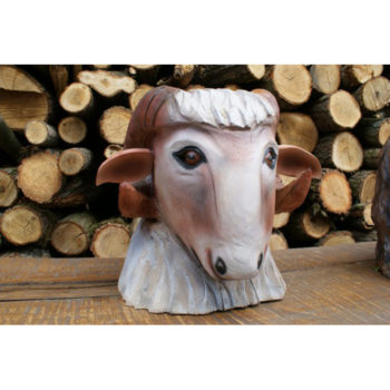 Umelecké Sochy Drevená hlava kravičky  