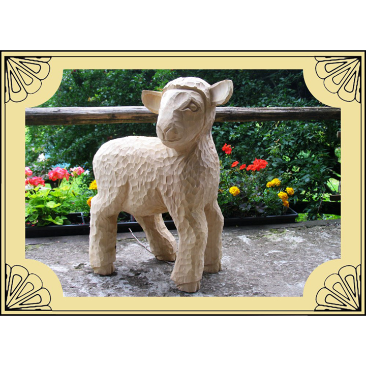 Drevená ovca - socha z dreva
