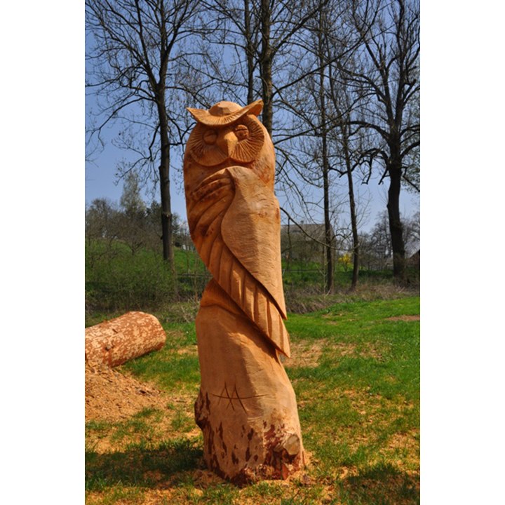 Drevená sova II - socha z dreva
