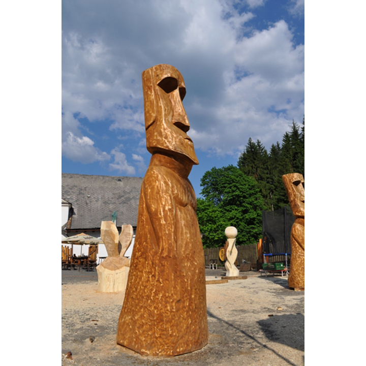 Drevené Moai II - socha z dreva
