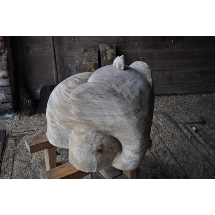 Drevené sloníčka - socha z dreva