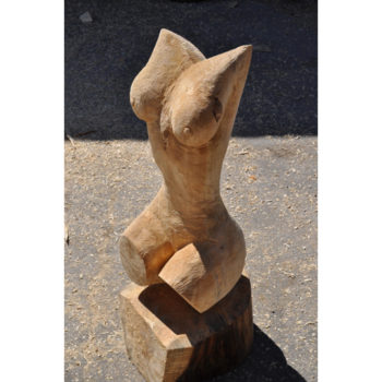 Umelecké Sochy Drevené torzo- záhradná drevená skulptura  