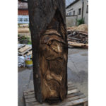 Drevený lúpežník - socha z dreva