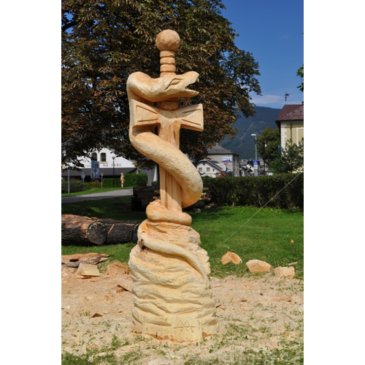 Drevený meč Excalibur - socha z dreva