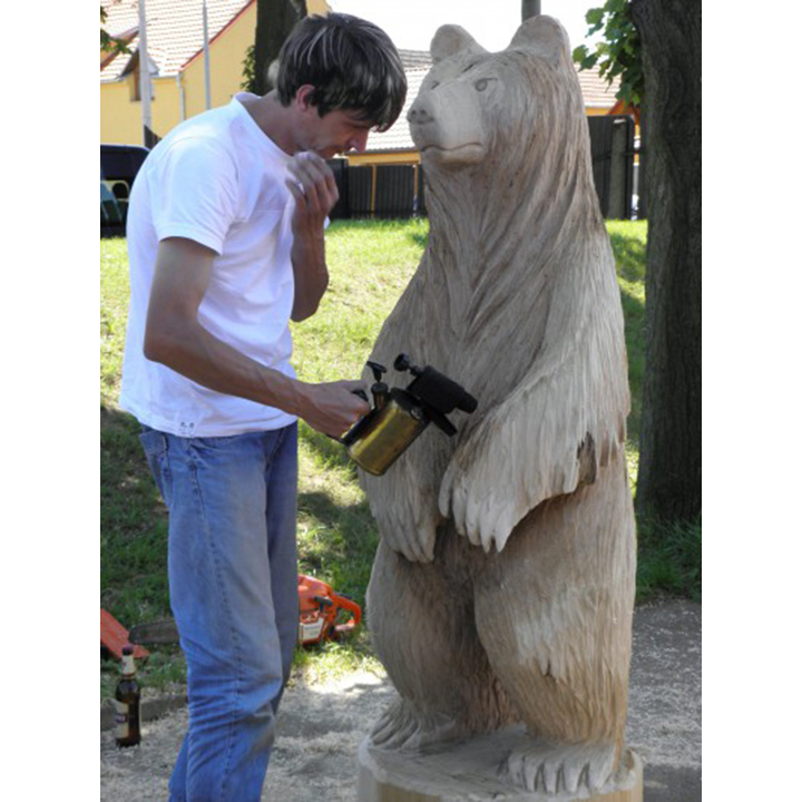 Drevený medveď III - socha z dreva