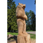 Drevený medveď Jiří - socha z dreva
