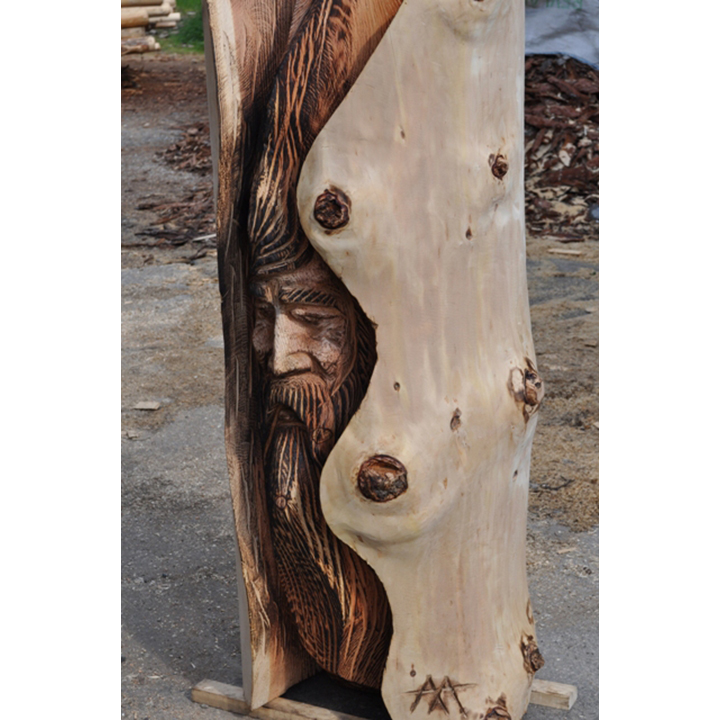 Umelecké Sochy Duša stromu II - záhradná drevená skulptura  