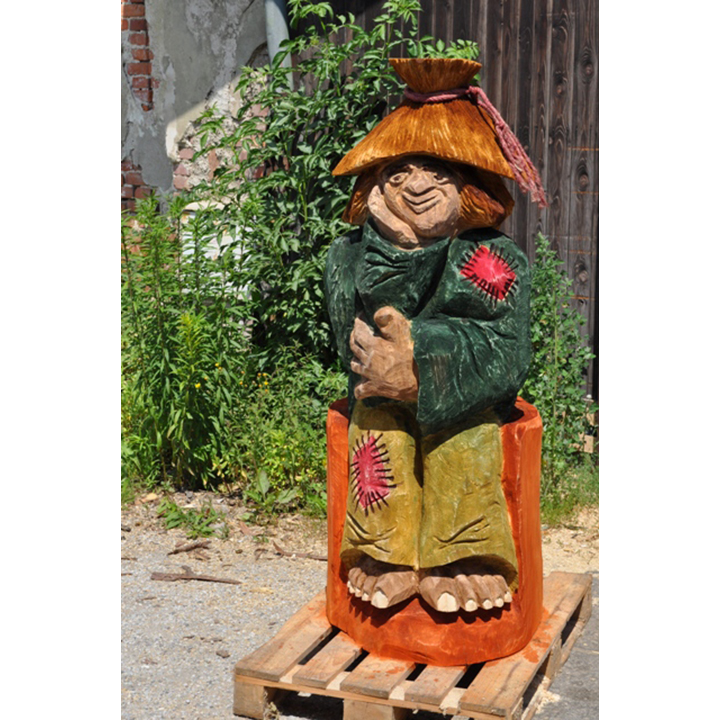 Farebný vodník - socha z dreva