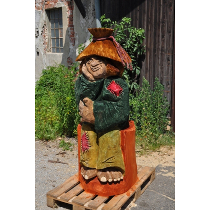 Farebný vodník - socha z dreva