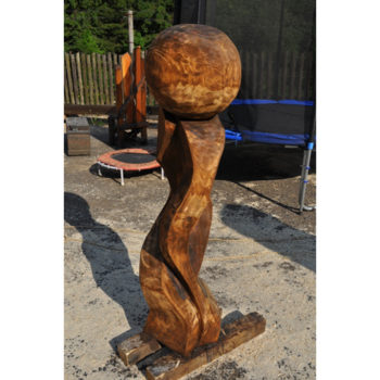 Umelecké Sochy Hriešny tanec - záhradna drevená skluptura  