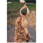 Kamenný kvet - socha z dreva