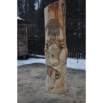 S teliatkom II - socha z dreva