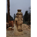 Lenivý vodník Pepa - socha z dreva