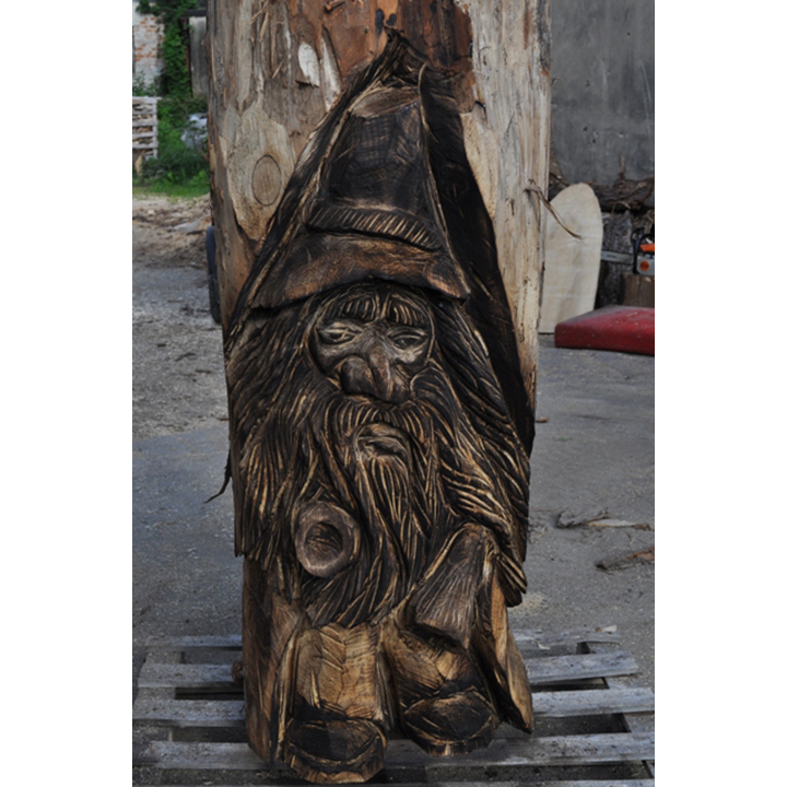 Lúpežník babka - socha z dreva