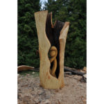 Otvorené srdcia - drevená skulptúra - socha z dreva