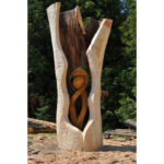 Otvorené srdcia - socha z dreva