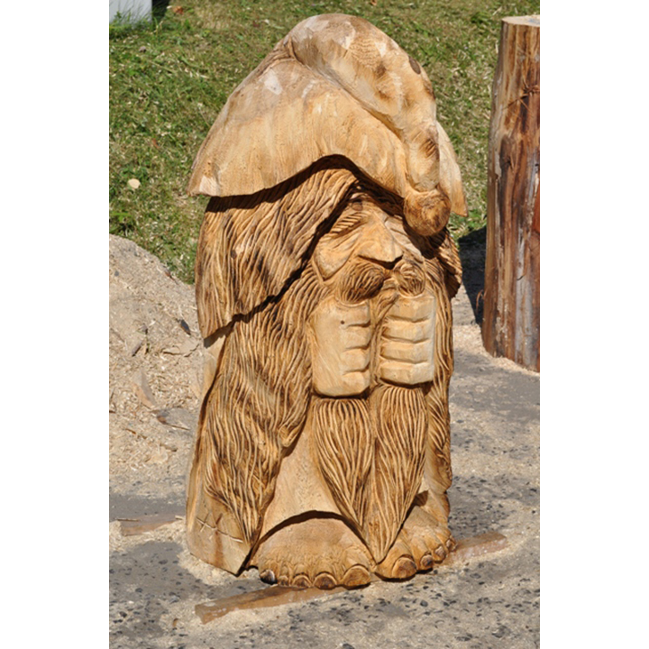 Pozitívny škriatok - socha z dreva