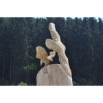 Strom vtákov - socha z dreva