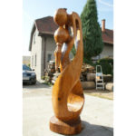 Zaľúbený pár - socha z dreva