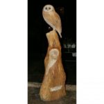 Sova plamienka - socha z dreva