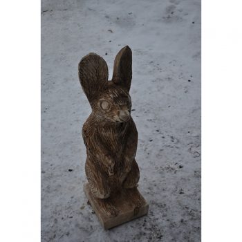 Umelecké Sochy Drevenný zajačik ušiačik  