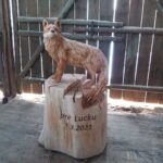 Drevená socha - líška