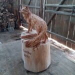 Drevená socha - líška